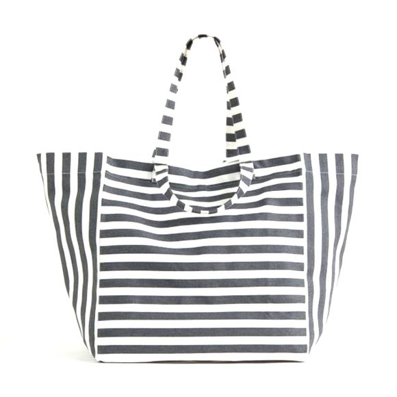 H&M Handbags - H&M Striped Spacious Beach Bag Navy